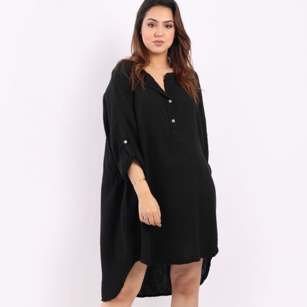 New Collection puuvillamekko musta-1