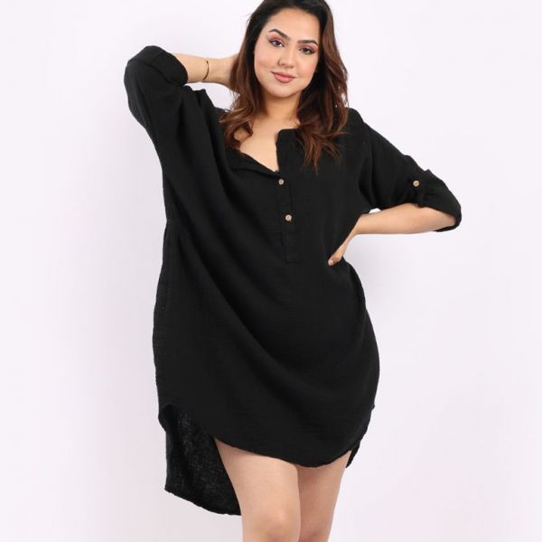 New Collection puuvillamekko musta-2