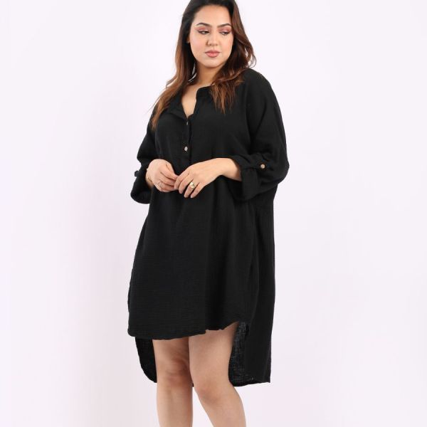 New Collection puuvillamekko musta-3