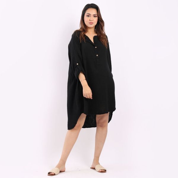 New Collection puuvillamekko musta-4