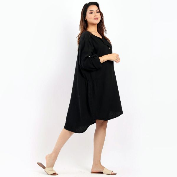 New Collection puuvillamekko musta-5