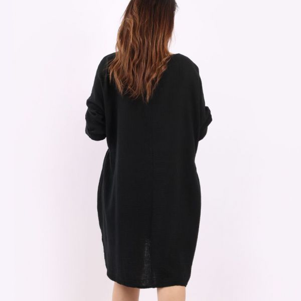 New Collection puuvillamekko musta-6