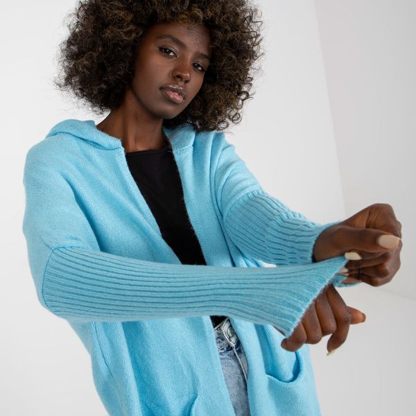 Rue Paris Patty neuletakki baby blue-4