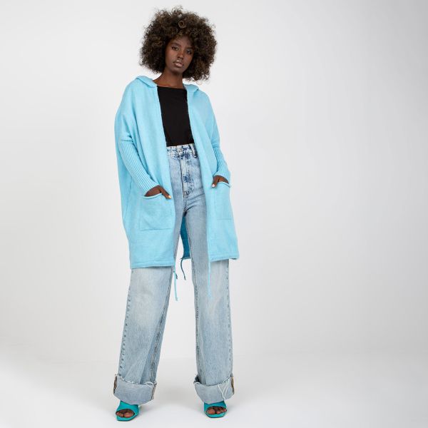 Rue Paris Patty neuletakki baby blue-1
