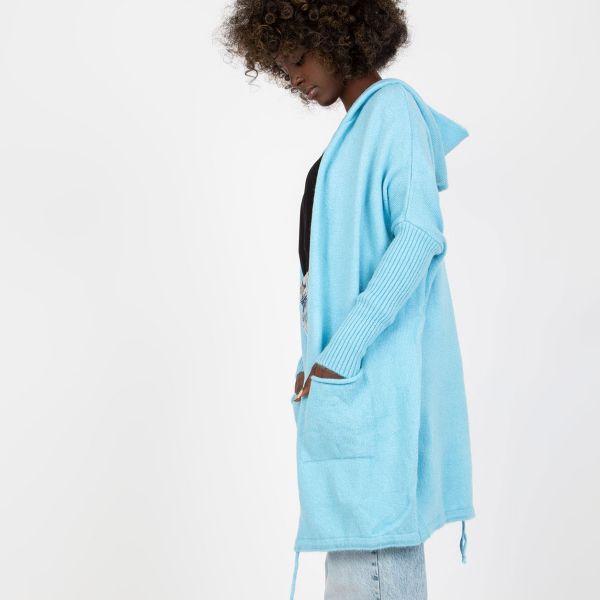 Rue Paris Patty neuletakki baby blue-2
