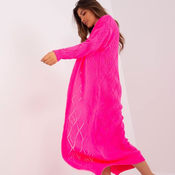 Badu Asmara neuletakki neonpinkki-3