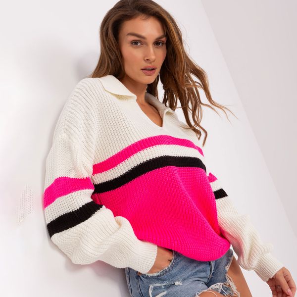 Badu Lexie neulepaita neonpinkki-4