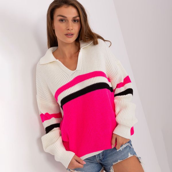 Badu Lexie neulepaita neonpinkki-1