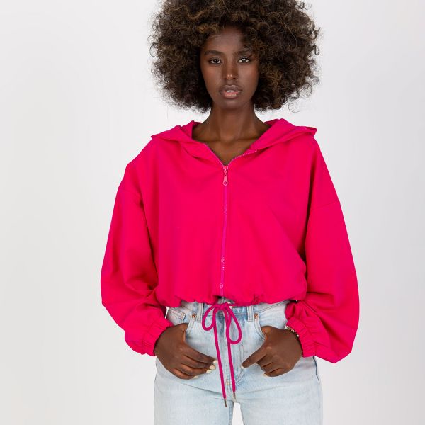 Rue Paris Rubie Crop huppari fuksia