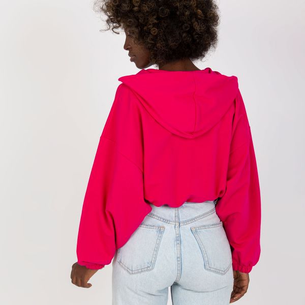 Rue Paris Rubie Crop huppari fuksia-3