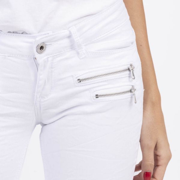 Girl Vivi Low waist stretchfarkut valkoinen-5