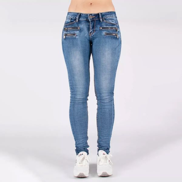Girl Vivi Low waist stretchfarkut sininen-2