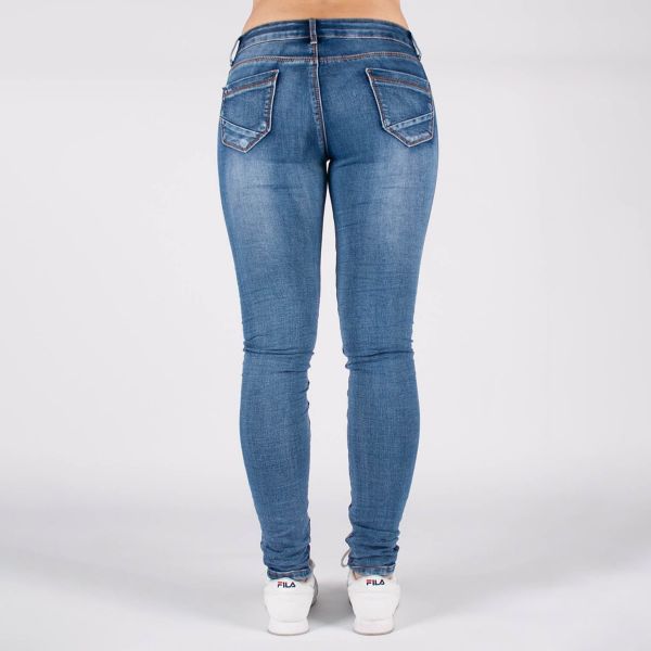 Girl Vivi Low waist stretchfarkut sininen-5