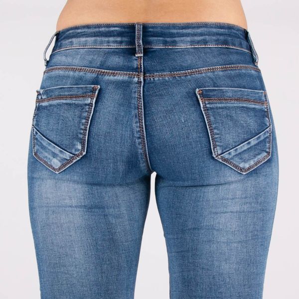 Girl Vivi Low waist stretchfarkut sininen-7