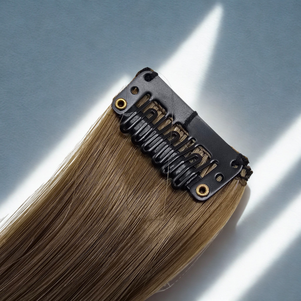 5 kpl suora klipsipidennys ruskea 1 klipsi-3