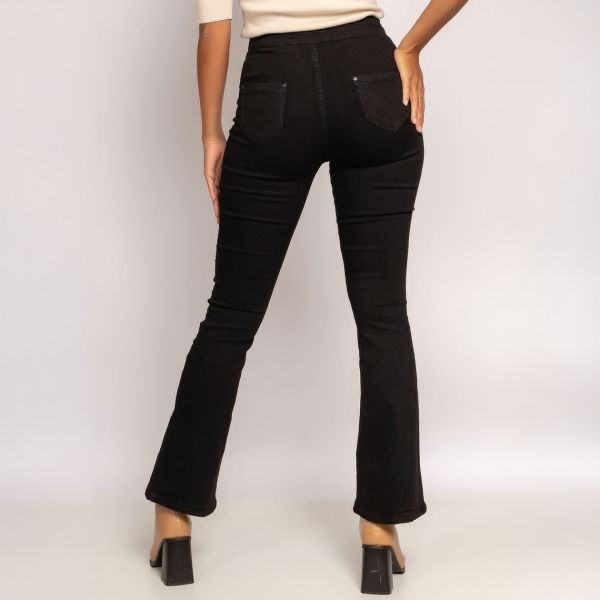 Girl Vivi Flared stretchfarkut musta-9