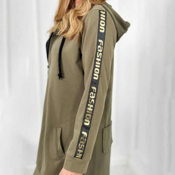 Kesi Zip Back hupparitakki khaki-3