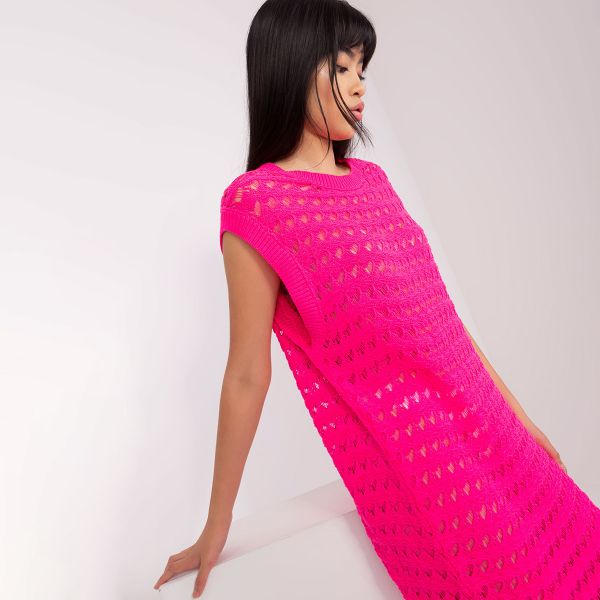 Badu Flick neulemekko neonpinkki-6