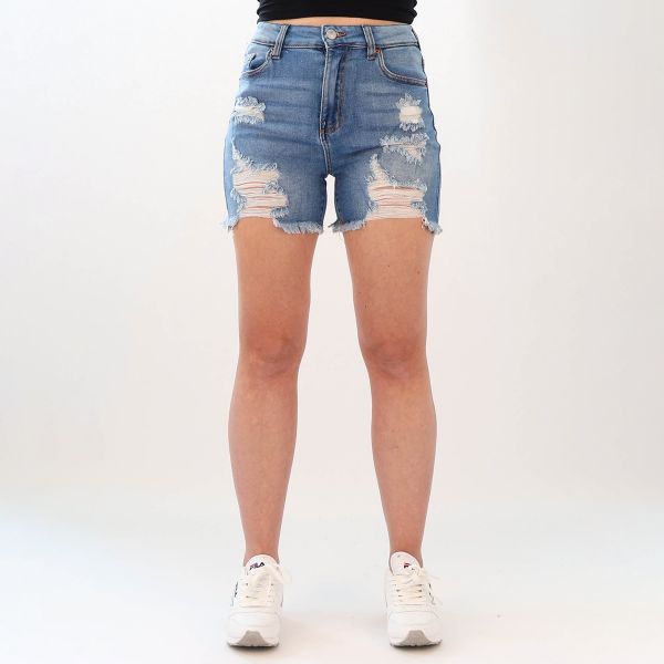 Wax Jean Emry farkkushortsit medium blue-1
