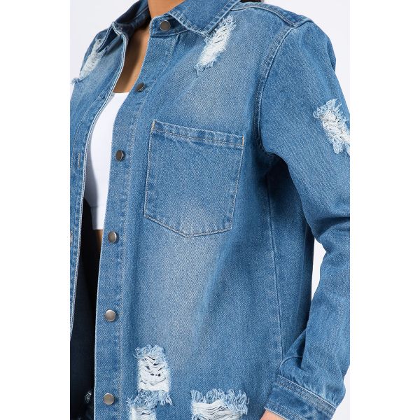 American Bazi Premium Denim paitatakki keskisininen-4