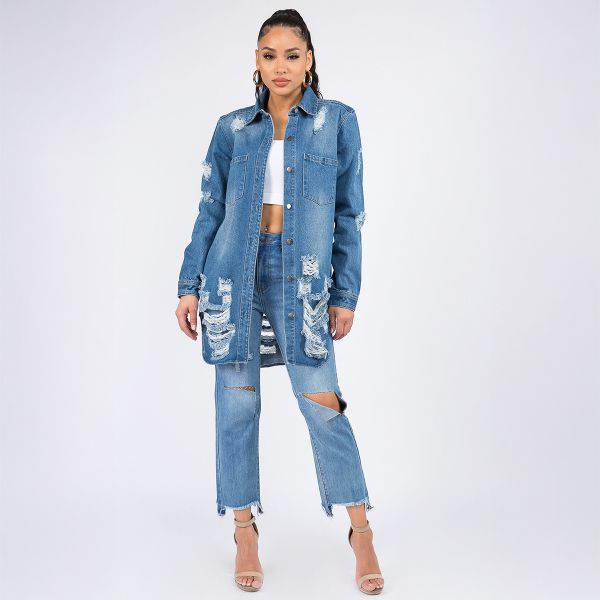 American Bazi Premium Denim paitatakki keskisininen-5