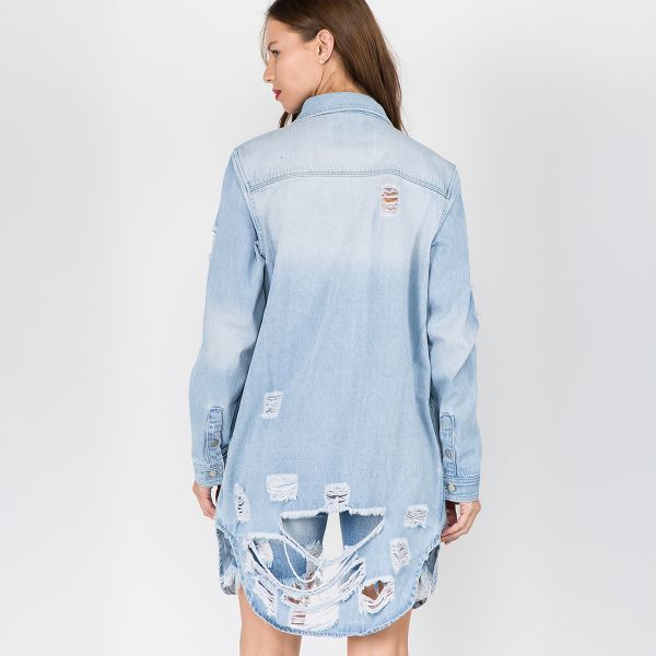 American Bazi Premium Denim paitatakki v.sininen-2