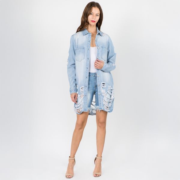 American Bazi Premium Denim paitatakki v.sininen-3