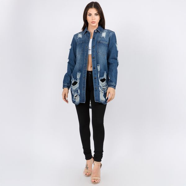 American Bazi Premium Denim paitatakki t.sininen-2