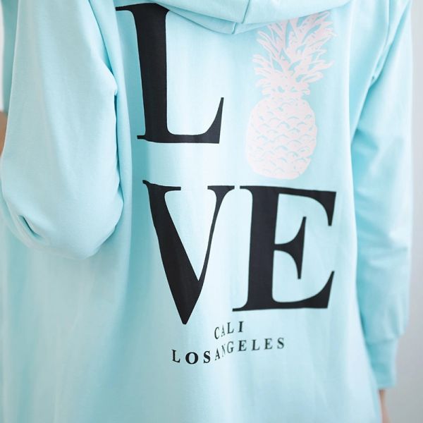 Kesi Pineapple trikootakki aqua-4