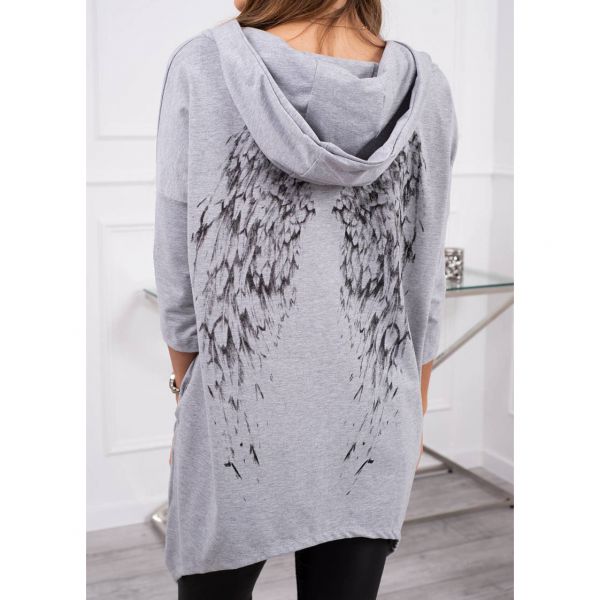 Kesi Wings hupullinen paita vaaleanharmaa-3