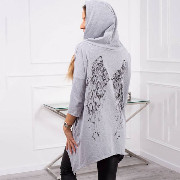 Kesi Wings hupullinen paita vaaleanharmaa-1