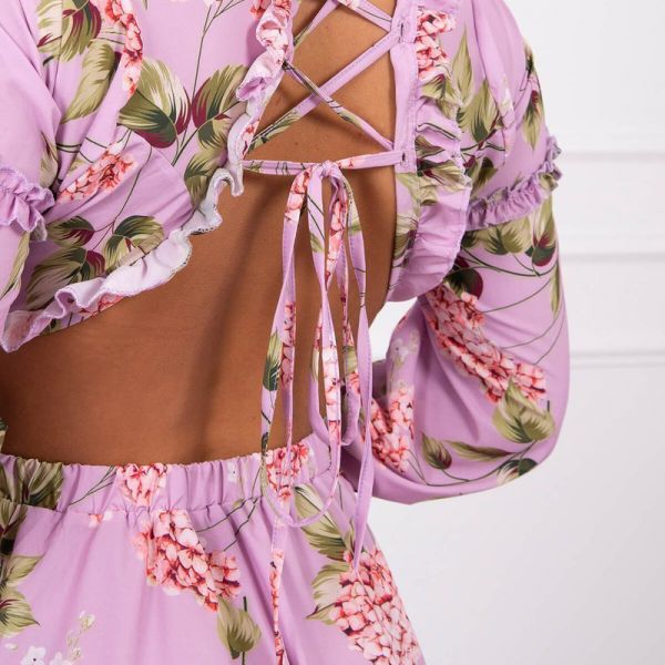 Kesi 2-osainen minimekko purppura-5