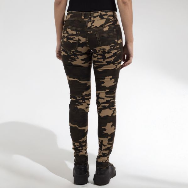Girl Vivi Camo stretchfarkut maastokuvio khaki-2