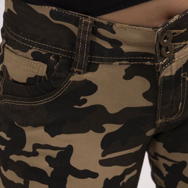 Girl Vivi Camo stretchfarkut maastokuvio khaki-3
