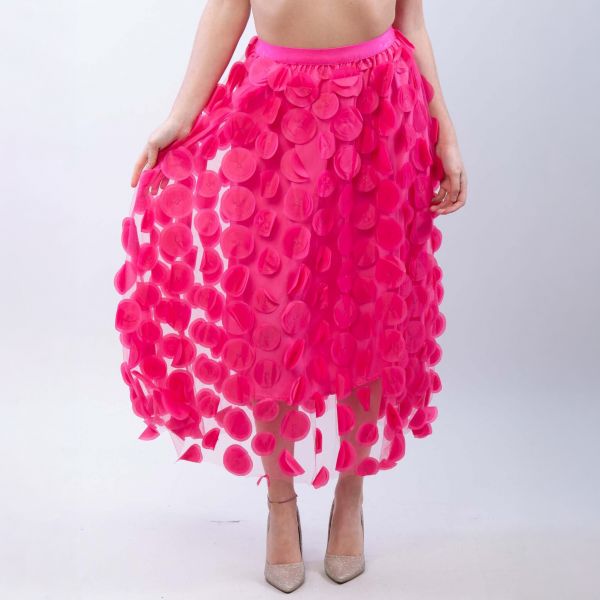 Polkadot tyllihame hot pink