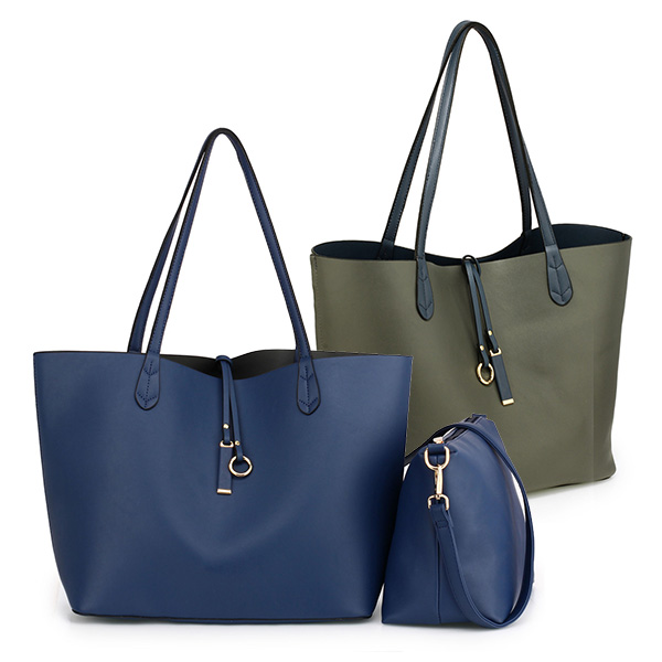 Anna Grace 2-Pieces käännettävä käsilaukku navy/harmaa