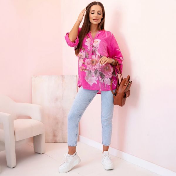 Elyna puuvillapaita pinkki-2