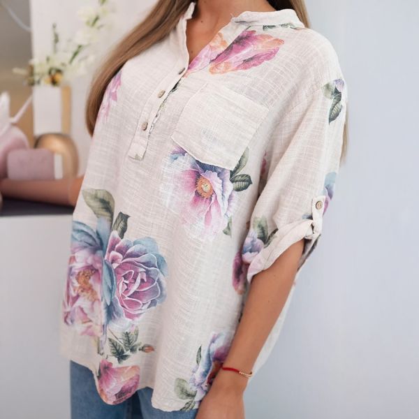 Portia puuvillapaita beige-4