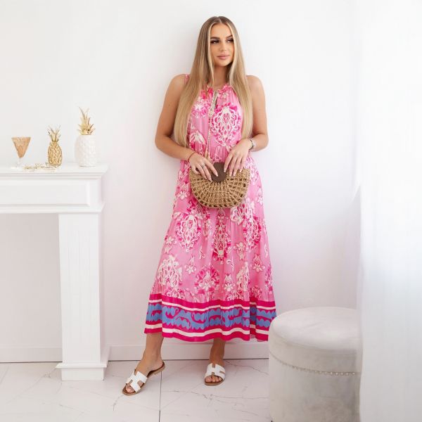 Kesi Sienna viskoosinen mekko pinkki