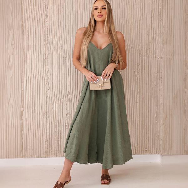 Kesi Joanna puuvillamekko khaki