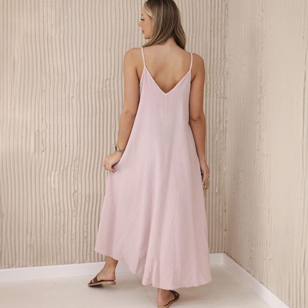 Kesi Joanna puuvillamekko dusty pink-3
