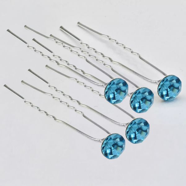 5 kpl hiuskoru strassilla turkoosi