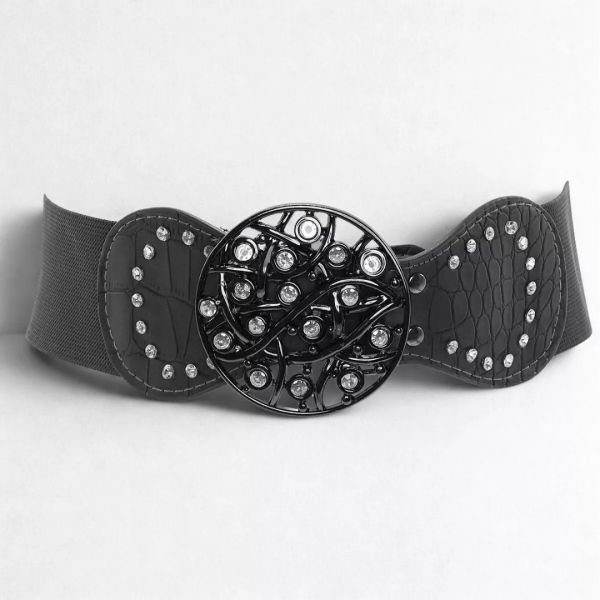 Stretchvyö pyöreällä soljella harmaa