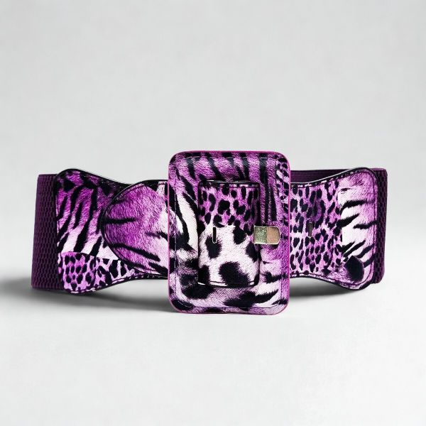 Stretchvyö leopardikuvio purppura
