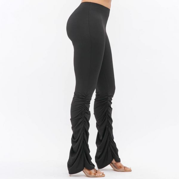 Love J Viviana rypytetyt leggingsit musta-2