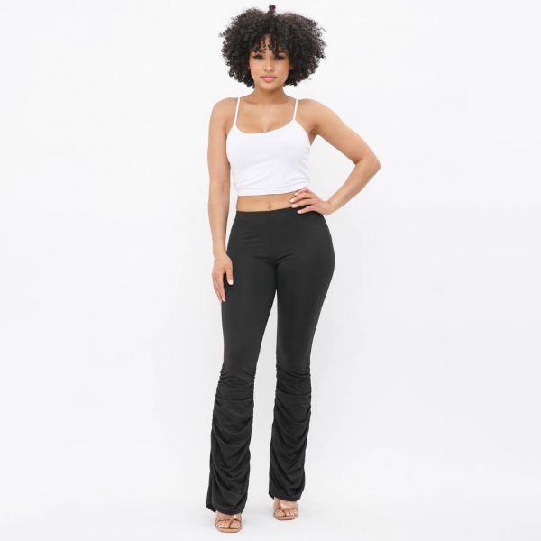 Love J Viviana rypytetyt leggingsit musta-4