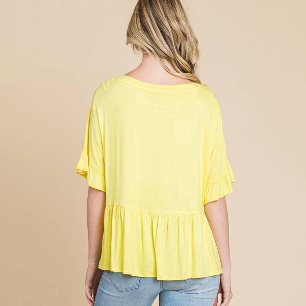 Culture Code Estela trikoopaita yellow mousse-4