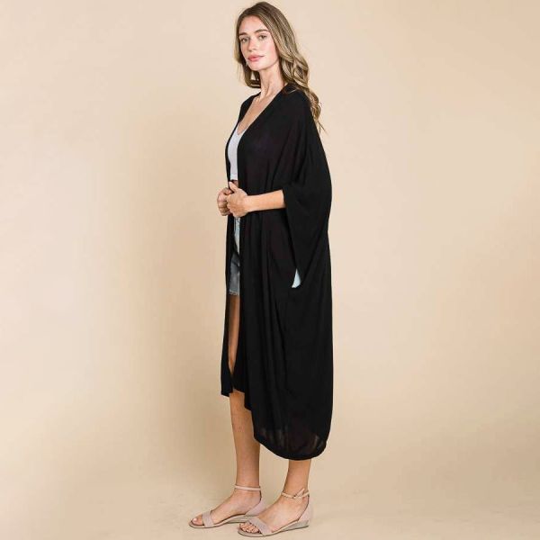 Culture Code Raquel maxi kimono musta-3