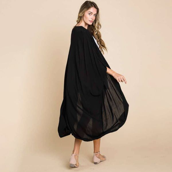 Culture Code Raquel maxi kimono musta-4