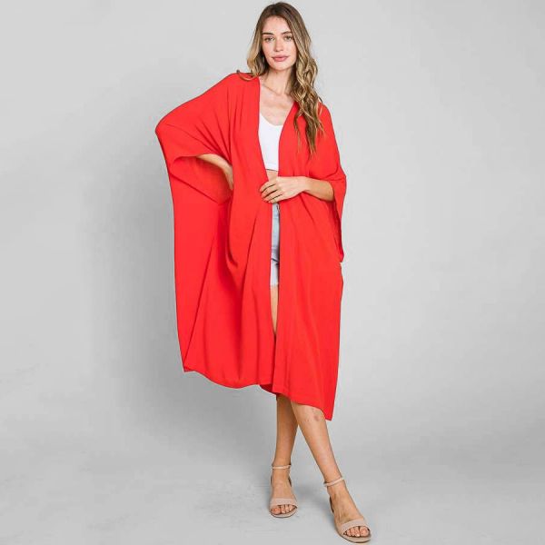 Culture Code Raquel maxi kimono red orange-2